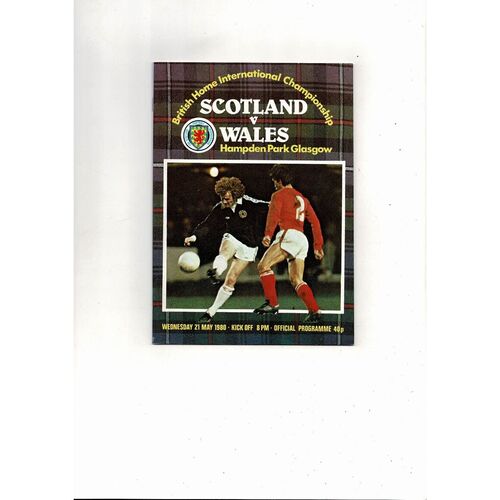 1980 Scotland v Wales Football Programme