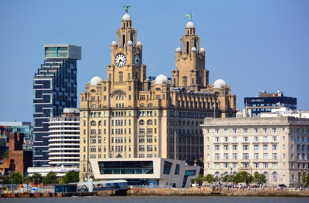 Royal Liver Building and Liverpool waterfront