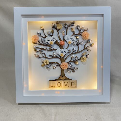 Floral Family Tree Frame
