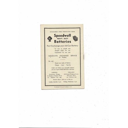 1955/56 Brentford v Brighton Football Programme