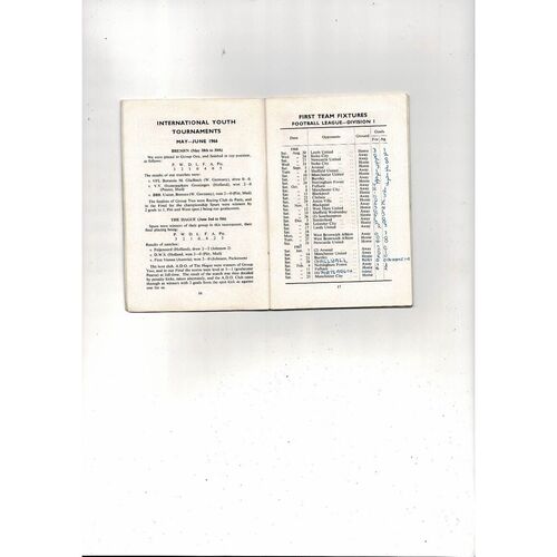 Tottenham Hotspur Football Handbook 1966/67