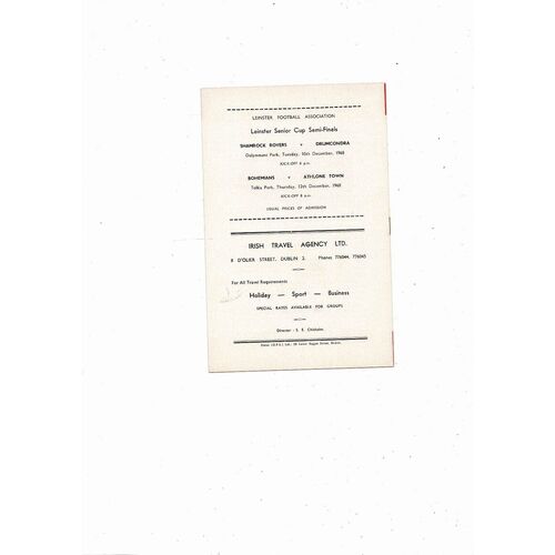 1968 Republic of Ireland v Denmark Football Programme