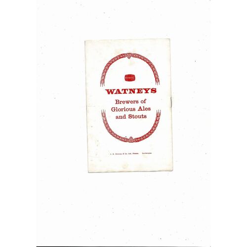 England v Turkey U23 International Football Programme 1961/62 @ Southampton