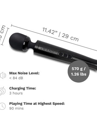 Le Wand Diecast Plug-In Massager Black