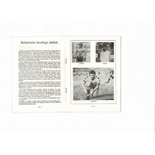1980/81 Trabzonspor v Szombierki Champions League Football Programme