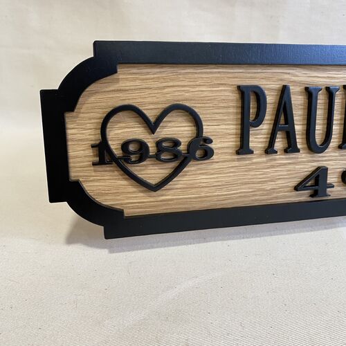 Personalised Mr & Mrs Anniversary Sign | Custom 3D Name Plaque