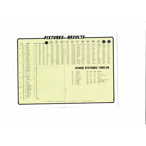 Wealdstone v Coventry City Friendly Football Programme 1985/86