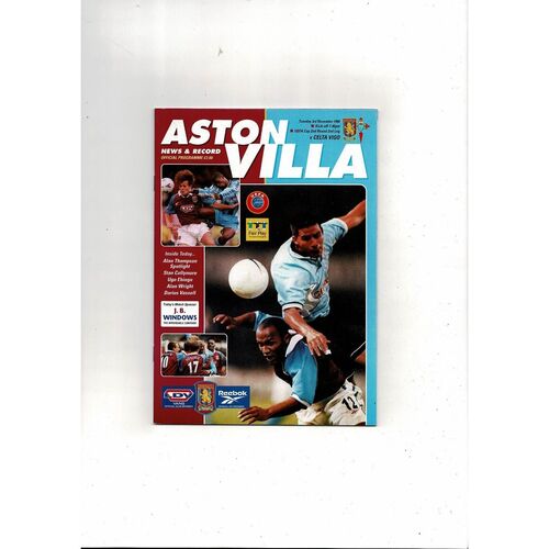 Aston Villa v Celta Vigo UEFA Cup Football Programme 1998/99