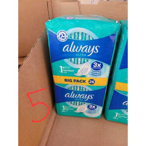 Always Ultra Sanitary Pads with Wings Normal Size 1 Pack of 26