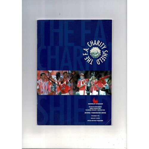 1993 Arsenal v Manchester United Charity Shield Football Programme