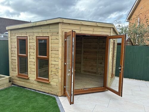 #PVC035 12x10 Corner Summer House