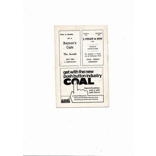 1968/69 Barnsley v Stockport County Football Programme. March