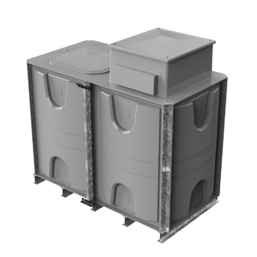 PW.2X1X1.5.IFB.AB - 3000 LITRE SECTIONAL WATER TANK, INTERNALLY FLANGED BASE (IFB) C/W FVH