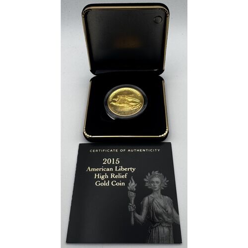 2015 $100 gold high relief American Liberty gold coin