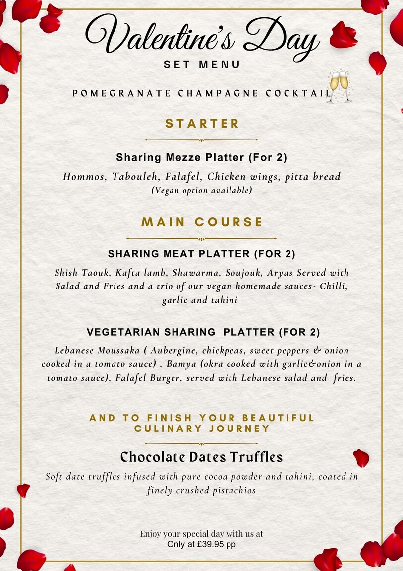 Valentine's Menu