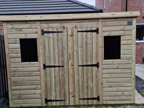 #P075 10x8 Pent Shed