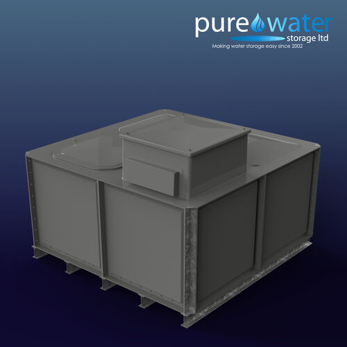 PW.2X2X1.IFB.AB - 4000 LITRE SECTIONAL WATER TANK, INTERNALLY FLANGED BASE (IFB) C/W FVH
