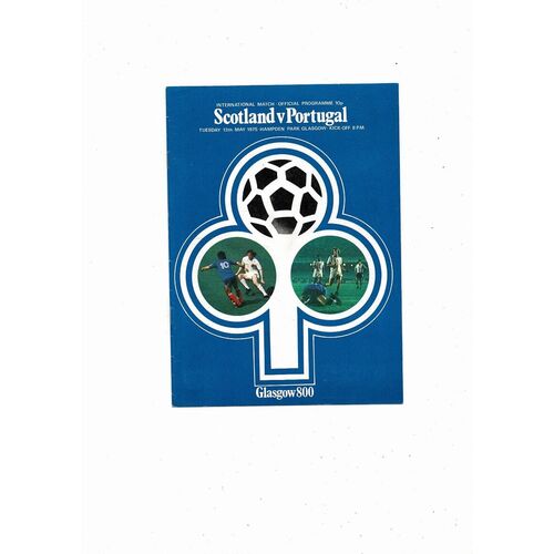1975 Scotland v Portugal Football Programme