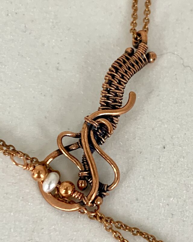 Copper Lariat Necklace