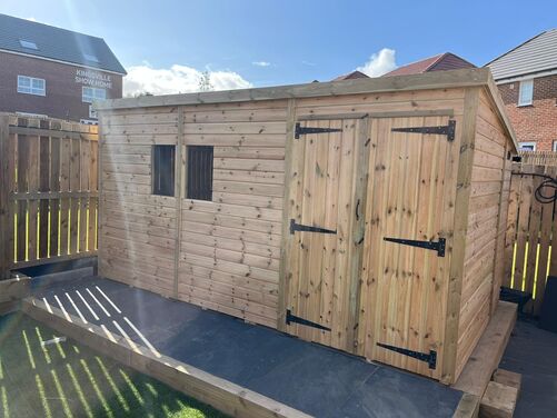 #P011 14x8 Pent Shed