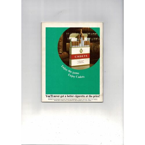 1966 World Cup Official Tournament Football Brochure