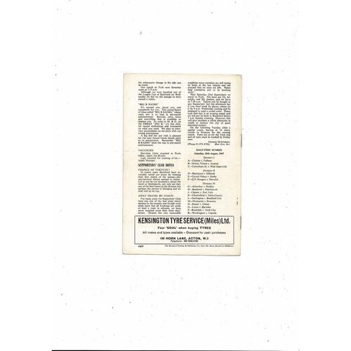 1967/68 Brentford v Newport County Football Programme