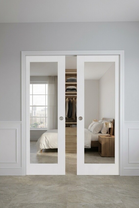 Mirror Pocket Doors | Barn Doors UK | Barn Door Hardware UK | Sliding Barn Doors