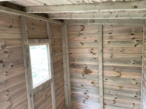 #P006 16x10 Pent Shed with Open Area