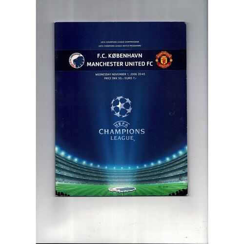 FC Copenhagen v Manchester United Champions League Football Programme 2006/07
