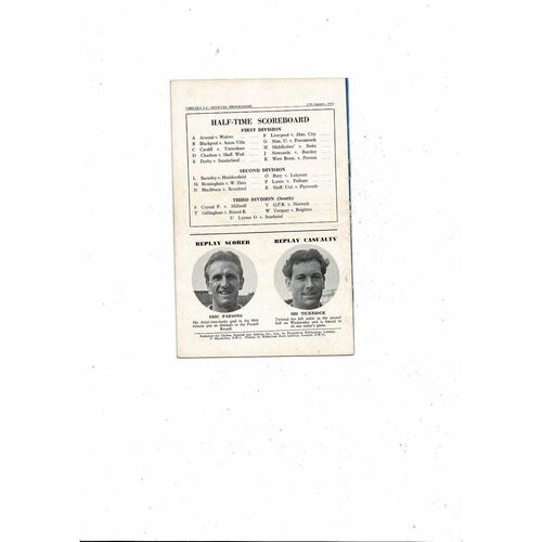 1952/53 Chelsea v Bolton Wanderers Football Programme
