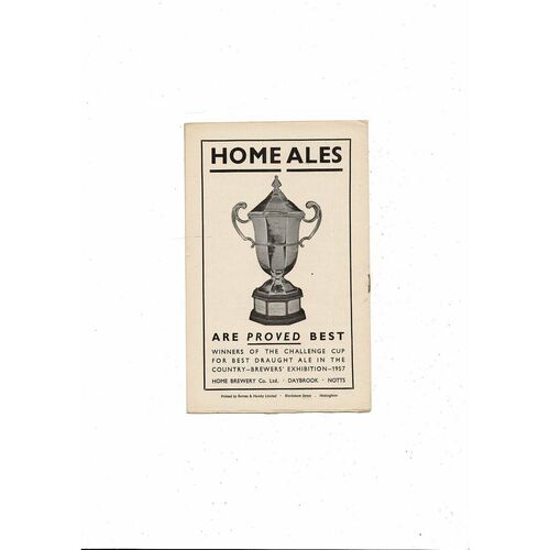 1959/60 Notts County v Hartlepool United Football Programme