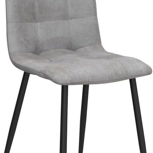 mcc direct Set of 2 Faux Matte Suede Leather Dining Chairs With metal Legs home& restaurants henri