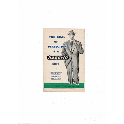 1958/59 Coventry City v Chester Football Programme