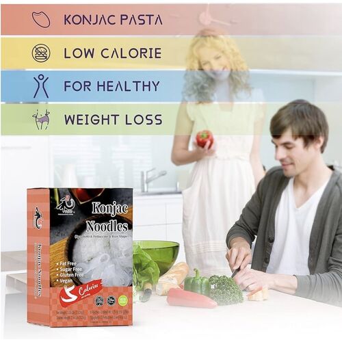 YUHO Konjac Noodles - Spaghetti, Fettuccine & Rice Shape  (8 Packs) - 1.52 Kg