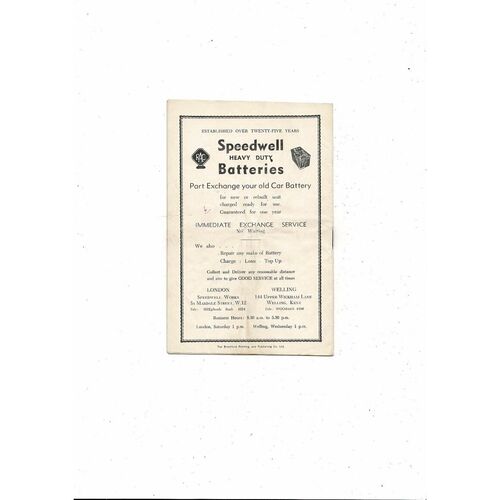 1955/56 Brentford v Reading Football Programme