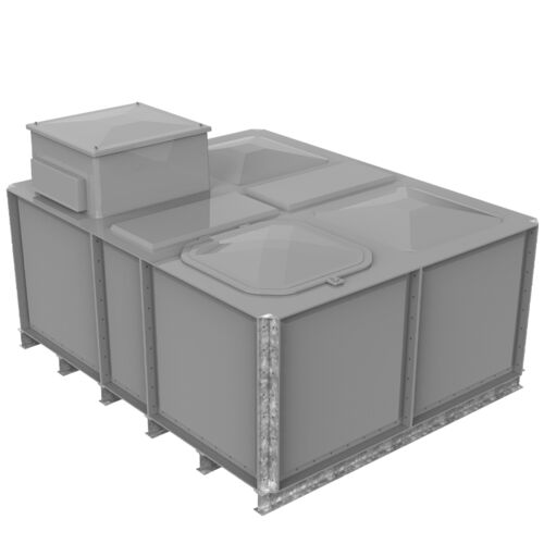 PW.2.5X2X1.IFB.AB - 5000 LITRE SECTIONAL WATER TANK, INTERNALLY FLANGED BASE (IFB) C/W FVH