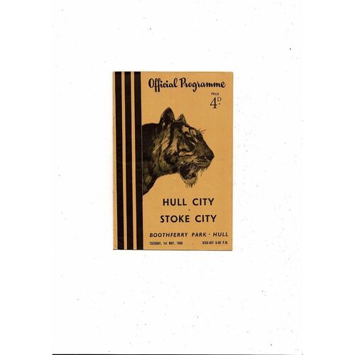 1955/56 Hull City v Stoke City Football Programme