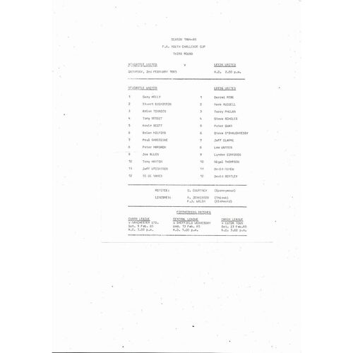 Newcastle United v Leeds United Pontin's League Football Programme 1989/90