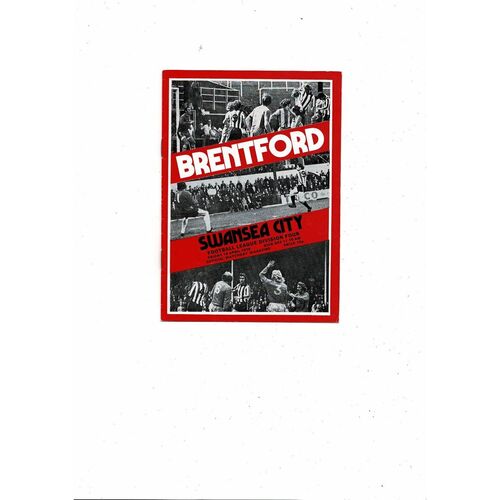 1975/76 Brentford v Swansea Football Programme