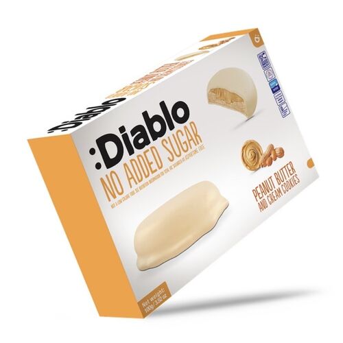 Diablo Diabetic No Added Sugar Peanut Butter & Cream Cookies 100g