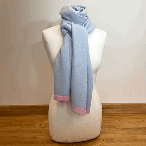 Cashmere jacquard scarf