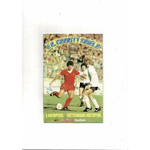 1982 Liverpool v Tottenham Hotspur Charity Shield Football Programme