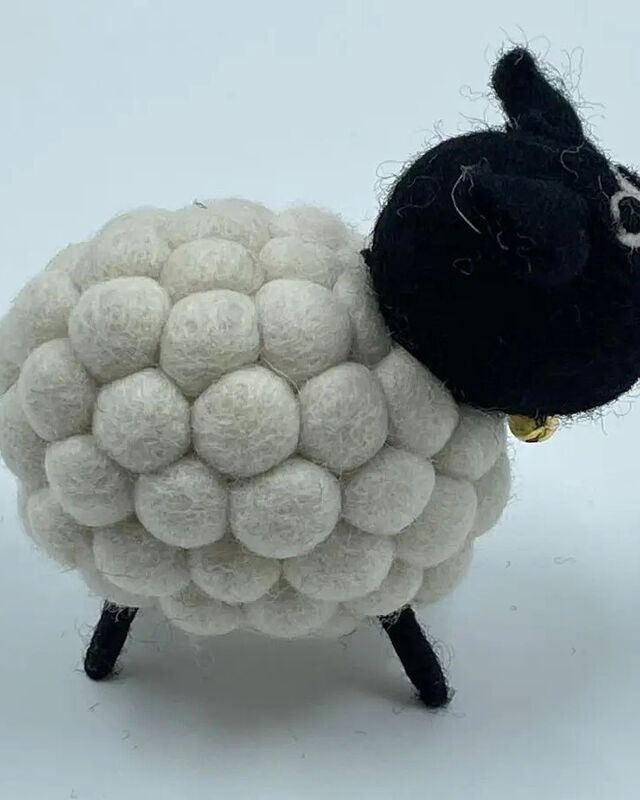 White Pompom Sheep Decoration