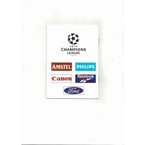 Spartak Moscow v FC Bayern Munich UEFA Champions League Football Programme 1994/95