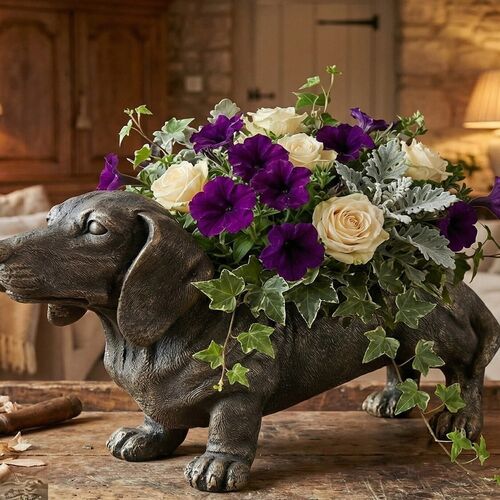 Large Dachshund planter.