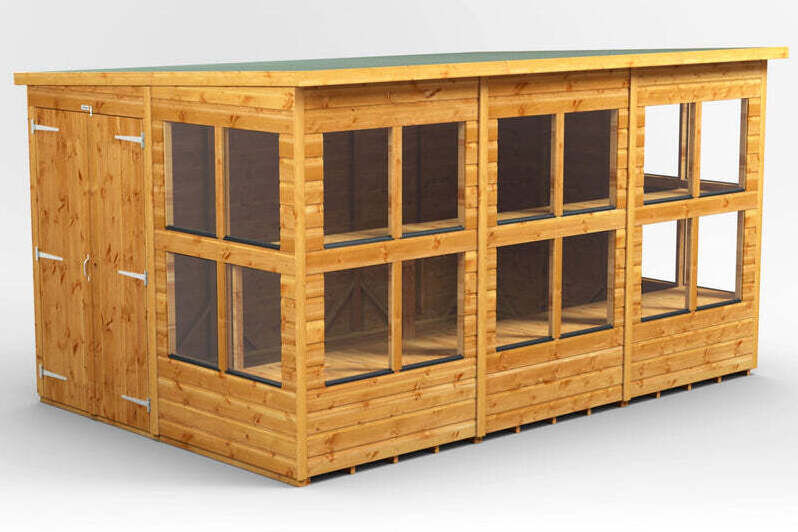 Pent Potting Shed (Double Door) 12x8
