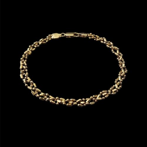 Textural gold bead bracelet 