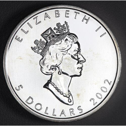 2002 1 ounce silver Maple leaf
