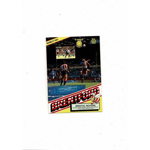 1985/86 Brentford v Bristol Rovers Football Programme