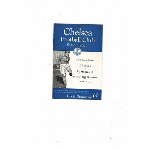 1950/51 Chelsea v Portsmouth Football Programme